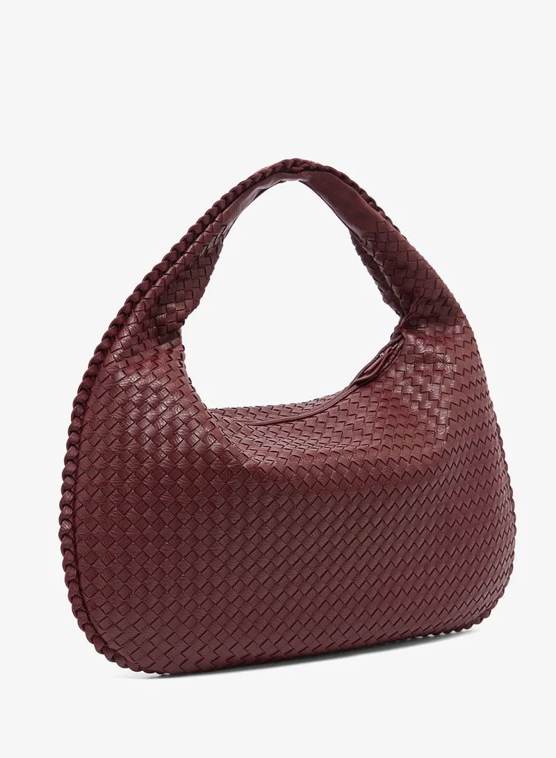 ELLA Woven Textured Shoulder Bag